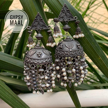 Banjara Pearl Long Jhumkis